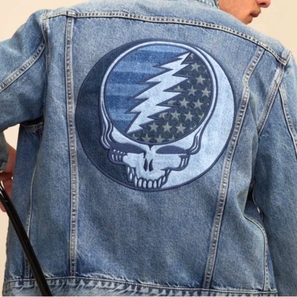 Lucky Brand Jean Jacket Grateful Dead Denim NWT XXL - Picture 3 of 10